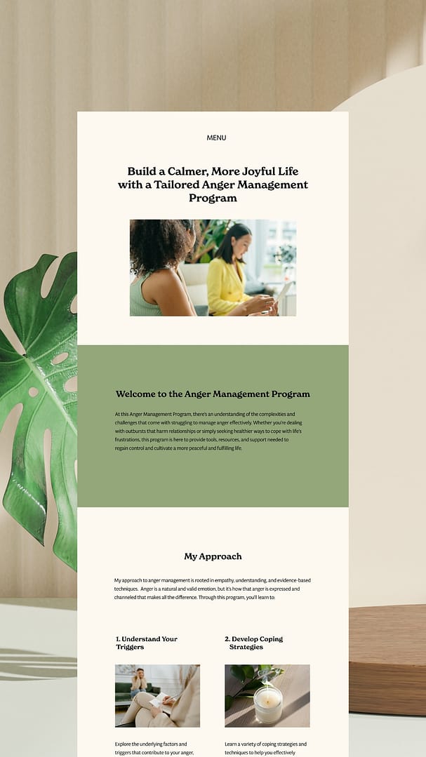 squarespace website design for therapist