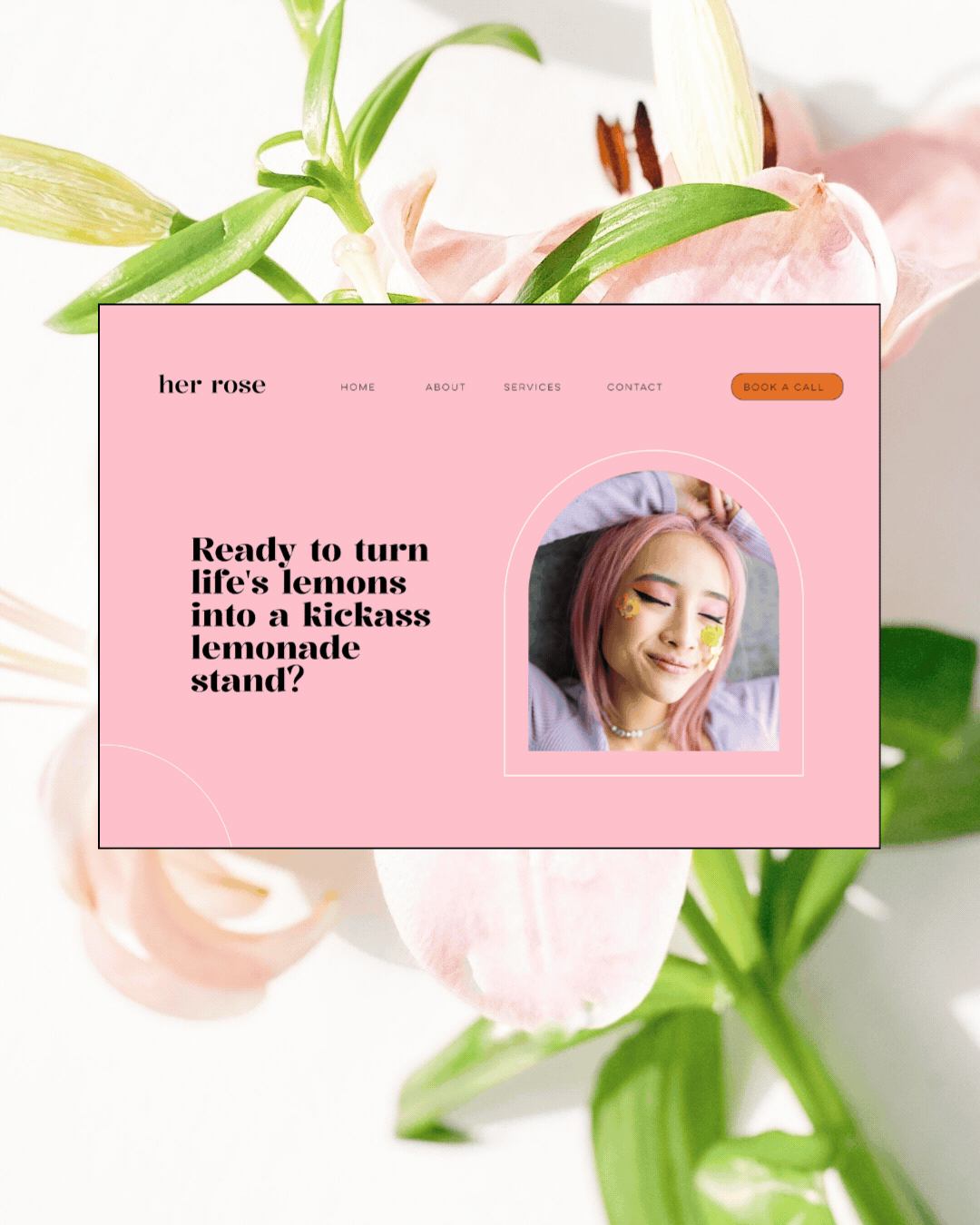fun and bold website design for women